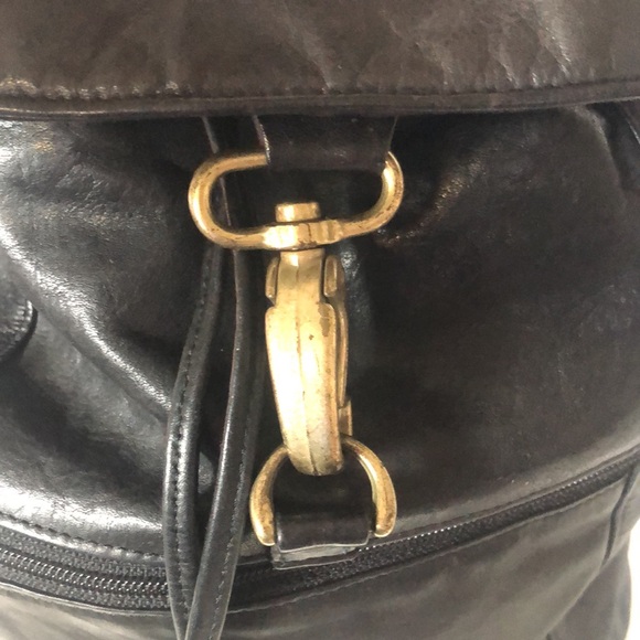 PRIVATE STASH BY SHARMASTER Leather Company black leather backpack. - Picture 12 of 14